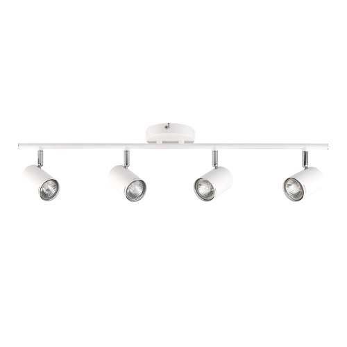 Aplique 4 luces GU10 barral 70cm blanco con cromo